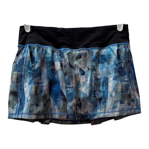 Lululemon Pace Rival Sun Dazed Multi Geo Print Activewear Skort Size 4‎ - Picture 1 of 7